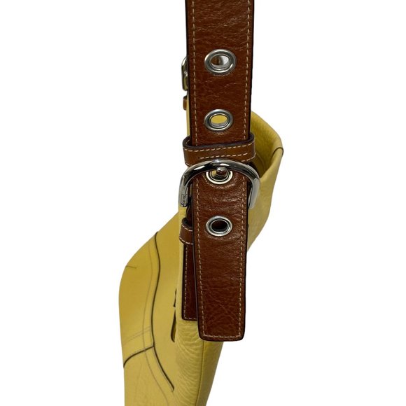 Authentic Coach Shoulder Bag Yellow Leather - Picture 6 of 13